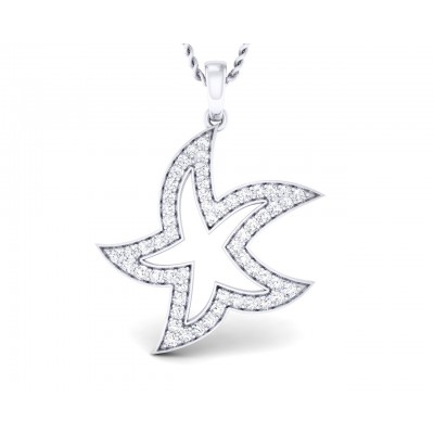 Stella Marina Diamond Pendant in 18k white gold
